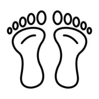 Footprint Line Icon vector