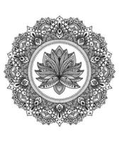 elegante patrón de mandala de círculo sobre fondo blanco vector