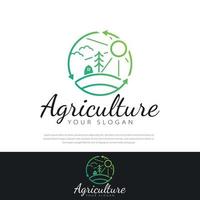 Natural farm logo vector symbol