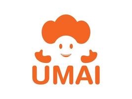 Umai typograph delicious vector template logo design