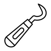 Dental Probe Line Icon vector