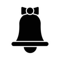 Christmas Bell Glyph Icon vector