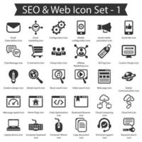 paquete de iconos web y seo vector