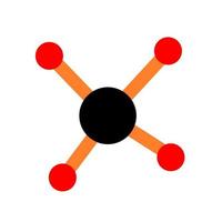 modelo de bola y palo de un átomo vector
