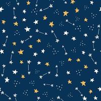 Space and galaxy seamless pattern with star. Vector illustration.