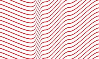 Abstract stripe background in red and white with wavy lines pattern. vector