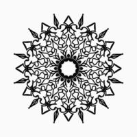 Circular pattern in the form of mandala with flower for henna mandala tattoo decoration. vector