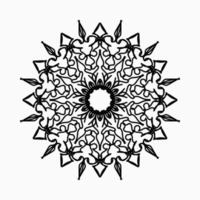 Circular pattern in the form of mandala with flower for henna mandala tattoo decoration. vector