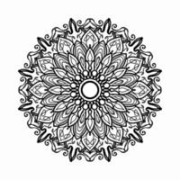 Circular pattern in the form of mandala with flower for henna mandala tattoo decoration. vector