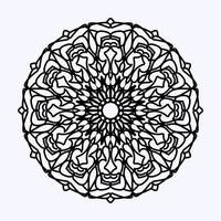 Indian Ornament black white card with mandala vector