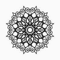 Circular pattern in the form of mandala with flower for henna mandala tattoo decoration. vector