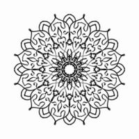 Circular pattern in the form of mandala with flower for henna mandala tattoo decoration. vector