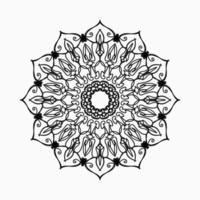 Circular pattern in the form of mandala with flower for henna mandala tattoo decoration. vector