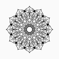 Circular pattern in the form of mandala with flower for henna mandala tattoo decoration. vector