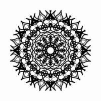 Circular pattern in the form of mandala with flower for henna mandala tattoo decoration. vector