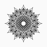 Patrón circular en forma de mandala con flor para decoración de tatuaje de mandala de henna. vector