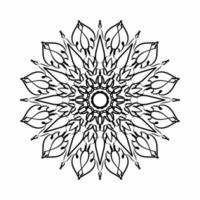 Circular pattern in the form of mandala with flower for henna mandala tattoo decoration. vector