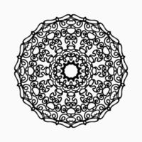 Circular pattern in the form of mandala with flower for henna mandala tattoo decoration. vector