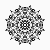 Patrón circular en forma de mandala con flor para decoración de tatuaje de mandala de henna. vector