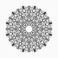 Patrón circular en forma de mandala con flor para decoración de tatuaje de mandala de henna. vector