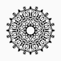 Patrón circular en forma de mandala con flor para decoración de tatuaje de mandala de henna. vector