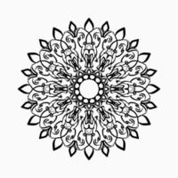 Circular pattern in the form of mandala with flower for henna mandala tattoo decoration. vector