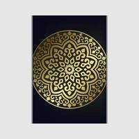 Luxury gold mandala ornate background for wedding invitation, book cover vector