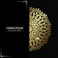 Luxury gold mandala ornate background for wedding invitation, book cover vector