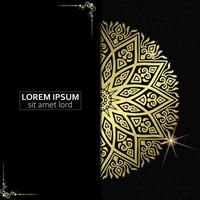 Luxury gold mandala ornate background for wedding invitation, book cover vector