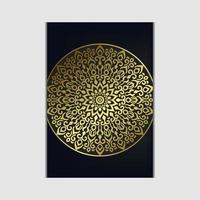 Luxury gold mandala ornate background for wedding invitation, book cover vector