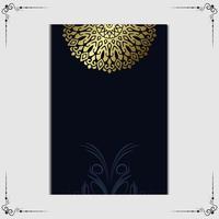 Luxury gold mandala ornate background for wedding invitation, book cover vector