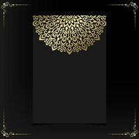 Luxury gold mandala ornate background for wedding invitation, book cover vector