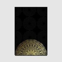 Luxury gold mandala ornate background for wedding invitation, book cover vector