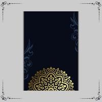 Luxury gold mandala ornate background for wedding invitation, book cover vector