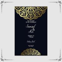 Luxury gold mandala ornate background for wedding invitation, book cover vector