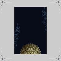 Luxury gold mandala ornate background for wedding invitation, book cover vector