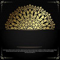 Luxury gold mandala ornate background for wedding invitation, book cover vector