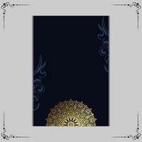 Luxury gold mandala ornate background for wedding invitation, book cover vector