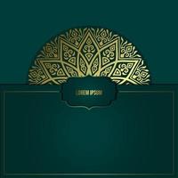 Luxury gold mandala ornate background for wedding invitation, book cover vector