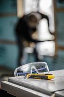 Protective Glasses and Utility Knife photo