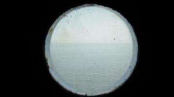 Porthole view of the ocean video