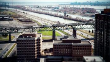 Motion-Photo Cinemagraph des Verkehrs auf der Jacques-Cartier-Brücke von Montreal video