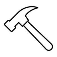 Hammer Line Icon vector