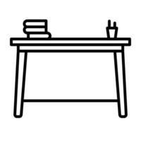 School Desk Line Icon vector