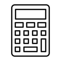 Calculator Line Icon vector