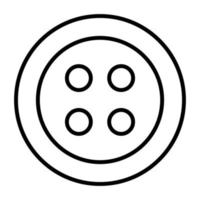 Clothing Button Line Icon vector