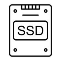 icono de línea ssd vector