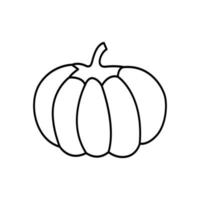Pumpkin outline illustration. Element for autumn decorative design vector