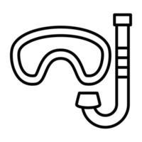 Snorkel Line Icon vector