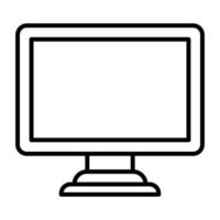 icono de línea de monitor vector